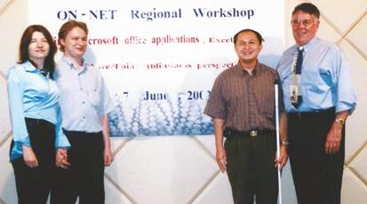 Photo:W.Niyomphol, L. Campbell. V. Tsaran and K.Caran at ON-NET regional workshop 