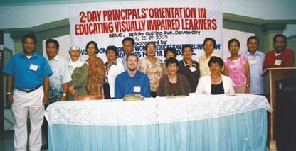 Photo: Participants, 2 day Principals’ Orientation in Educating Visually Impaired learners, 2005.