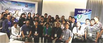 Photo: participants of the Employment Summit with Ms. Eriko Uchiyama from TNF