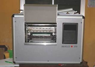 Photo: a Braillo 300 embosser machine
